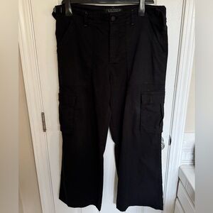 Sanctuary Women's Solid Reissue Straight-Leg Cargo Pants black large